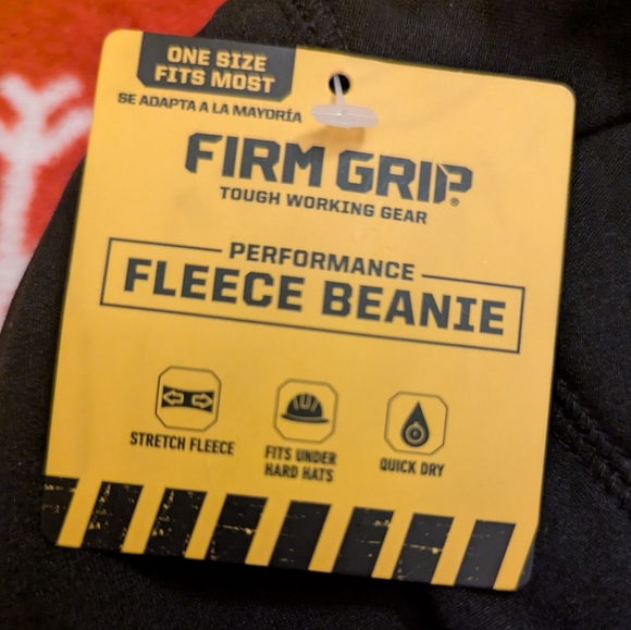 Firm Grip Black Fleece Beanie Unisex - Picture 2 of 3